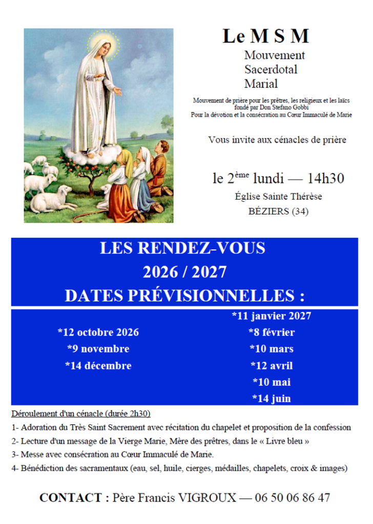 Le Mouvement Sacerdotal Marial (MSM)